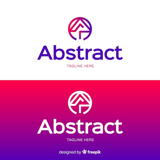 Abstract logo template for light and dark background