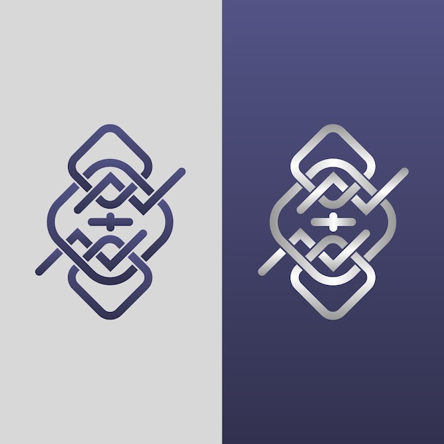 Abstract logo in two version template