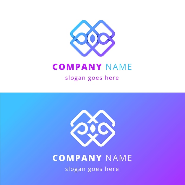 Abstract logo in two versions