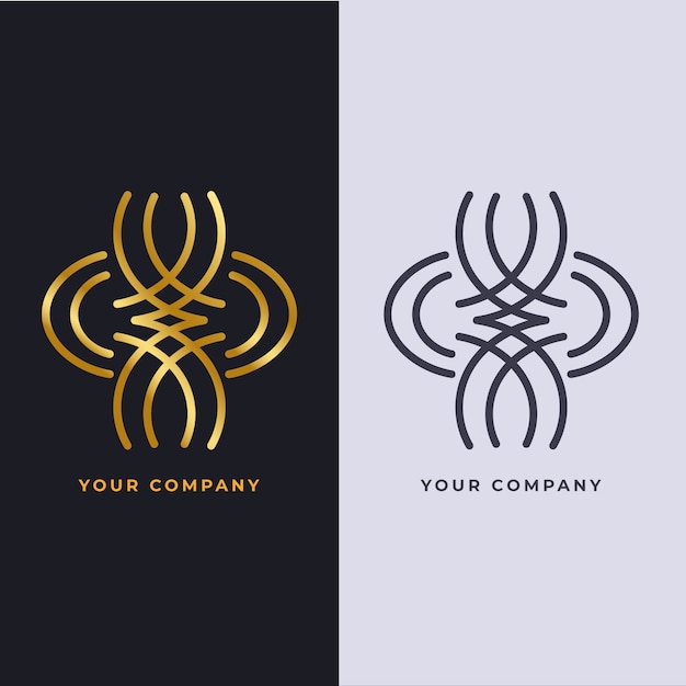 Abstract logo in two versions