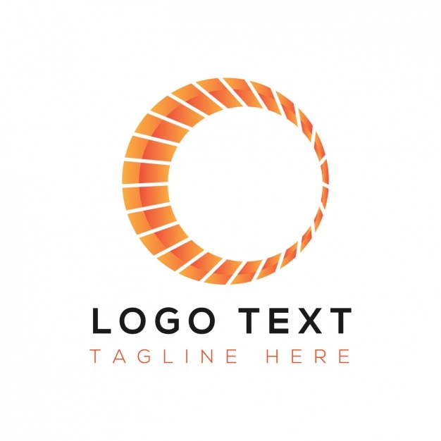 Abstract logo with orange circle