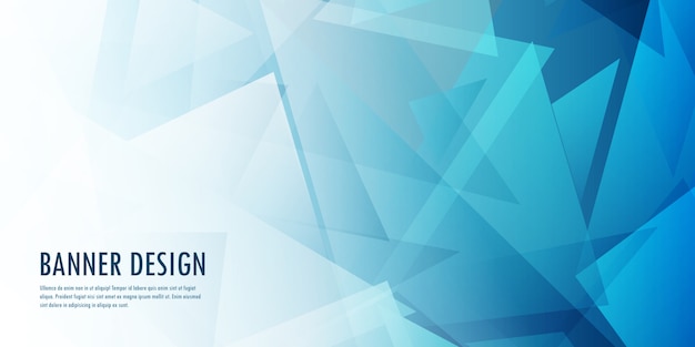 Abstract low poly banner design 