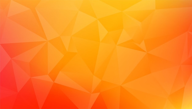 Abstract low poly orange yellow background