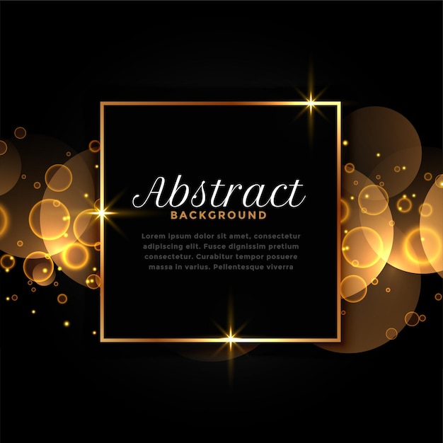 Abstract luxury golden shiny frame with text space