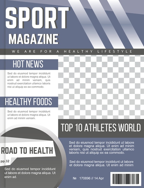 Free vector abstract magazine about sport