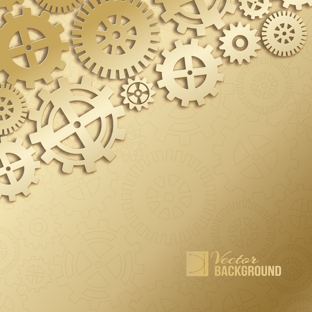 Free Vector abstract mechanical gears background.