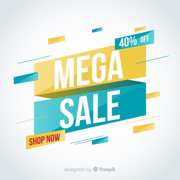 Abstract mega sale banners concept