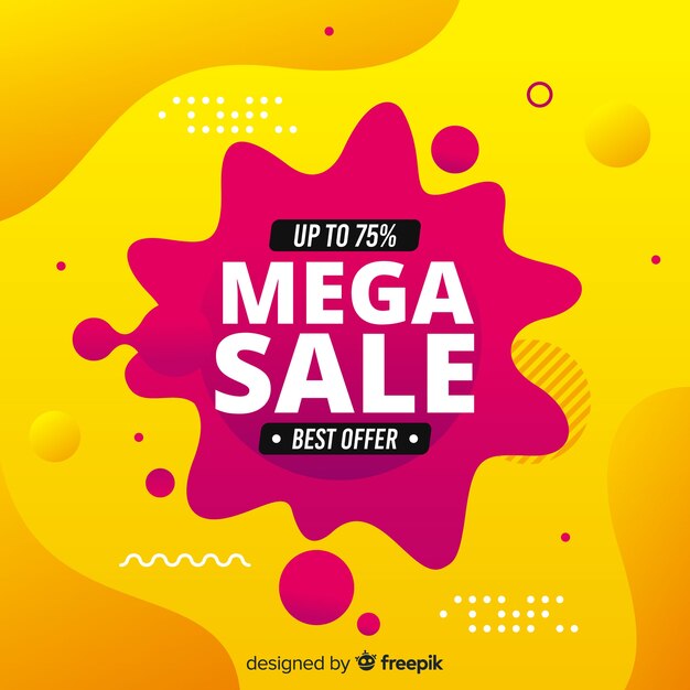 Abstract mega sale flud background