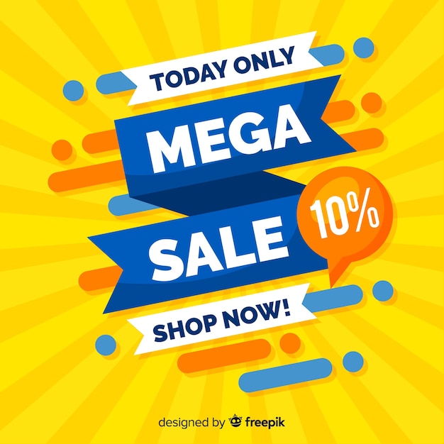 Abstract mega sale promotion banner