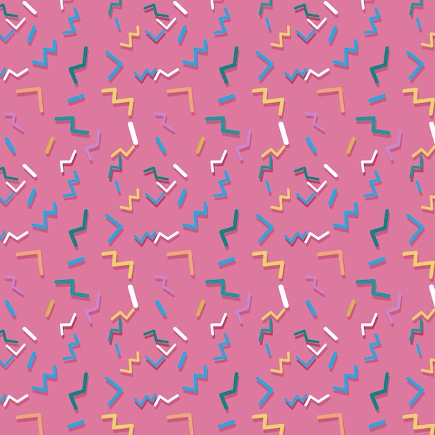 Free vector abstract memphis pattern background