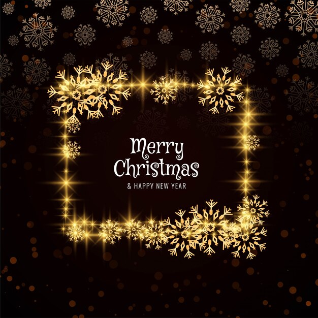 Abstract Merry Christmas glittering card