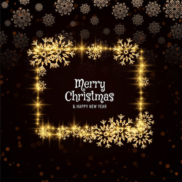 Abstract Merry Christmas glittering card