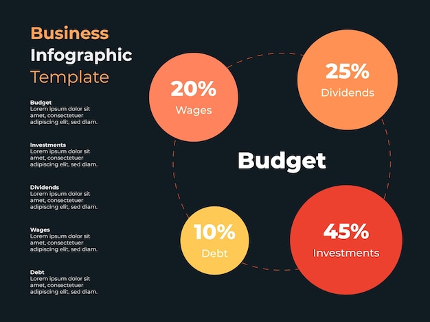 Abstract minimalist business infographic template