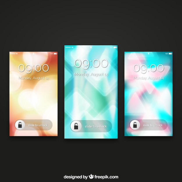 Free vector abstract mobile wallpapers pack