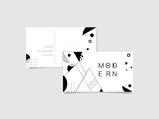 Free Vector abstract modern black and white template set