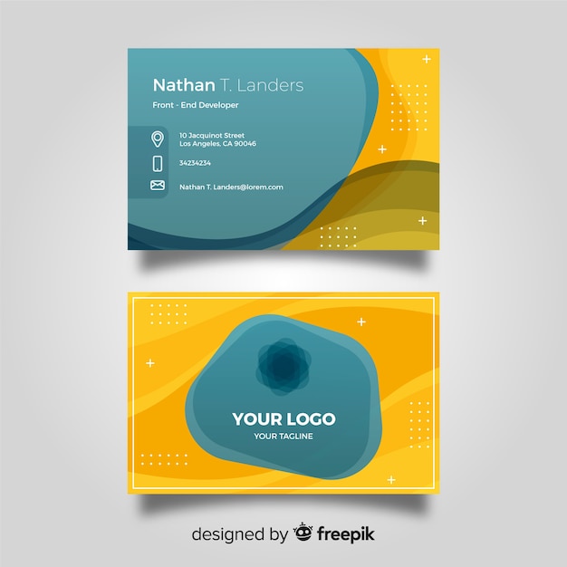 Abstract modern business card template design