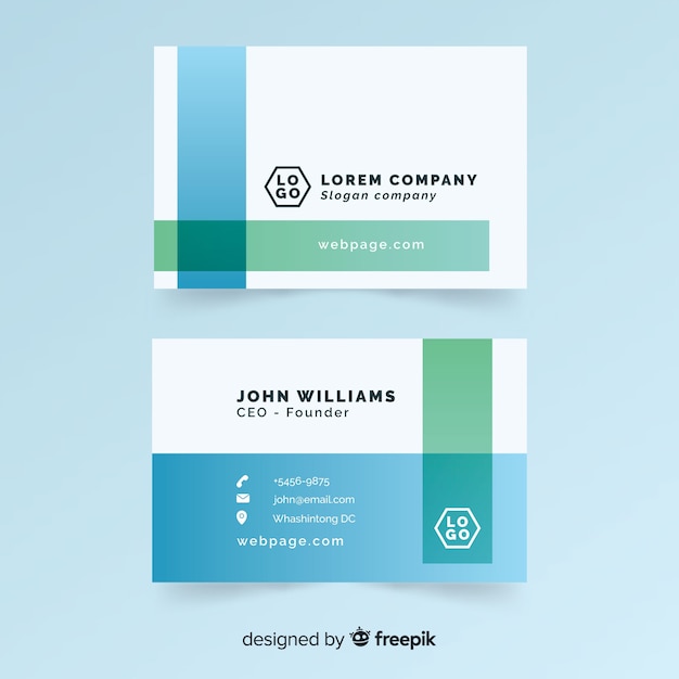 Abstract modern business card template