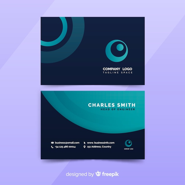 Abstract and modern business card template