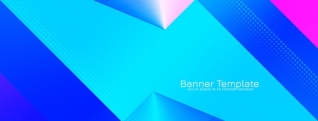 Abstract modern colorful geometric blue banner template