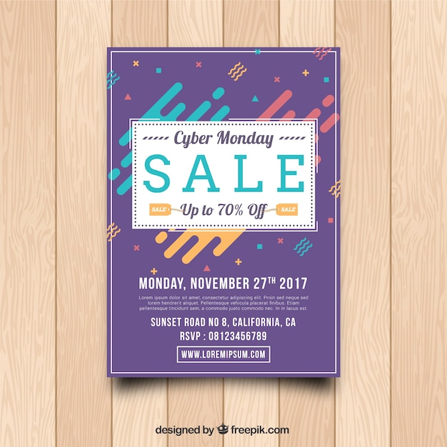 Abstract modern cyber monday brochure