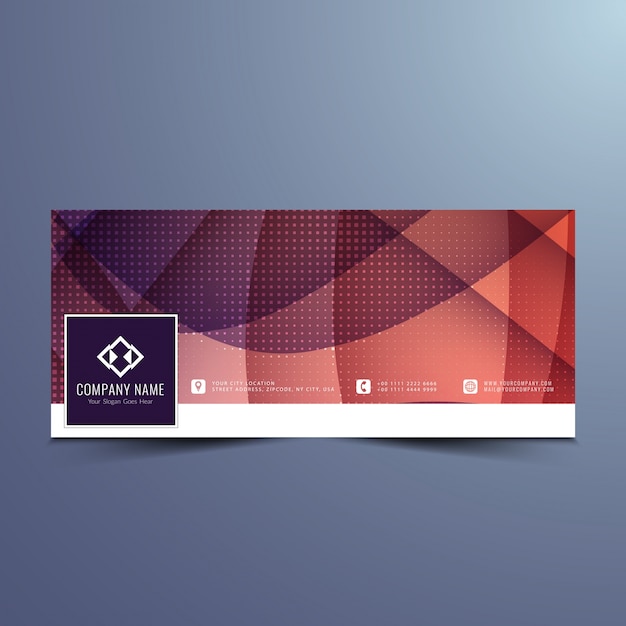 Free Vector abstract modern facebook timeline design