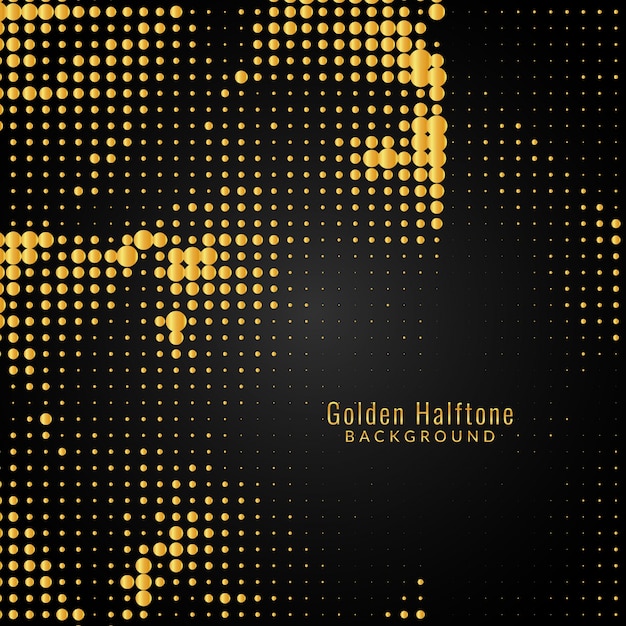 Abstract modern golden halftone background