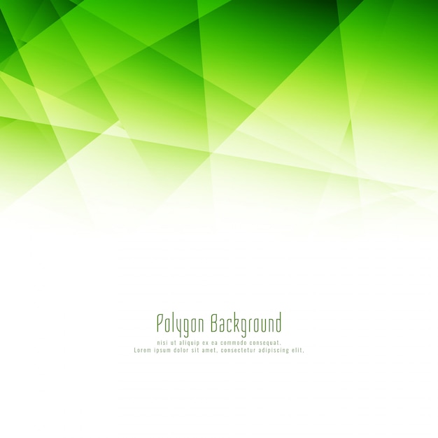 Abstract modern green polygon design background