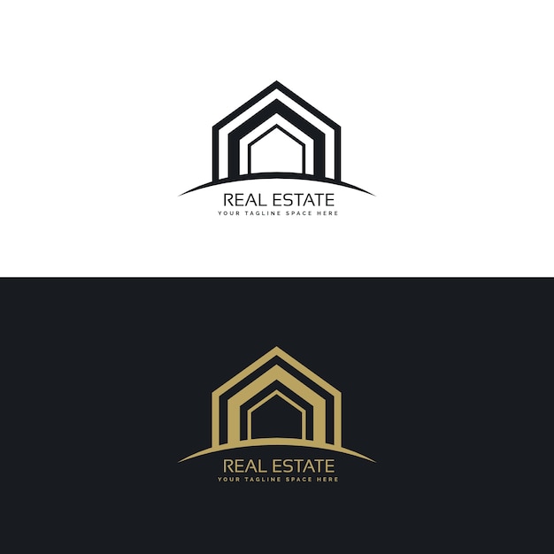 Free vector abstract modern real estate logo