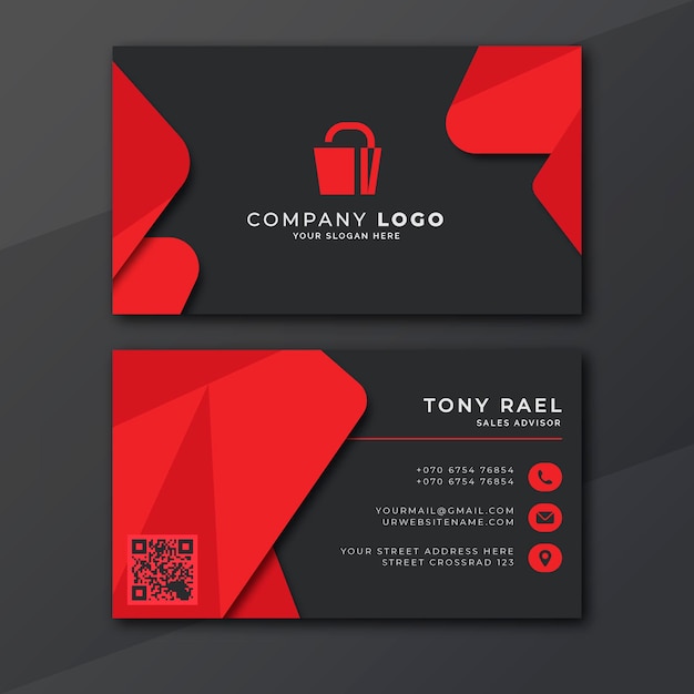 Abstract modern store manager sales business card