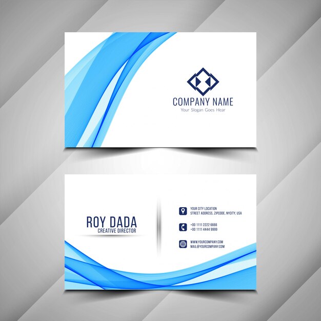 Abstract modern stylish business card template