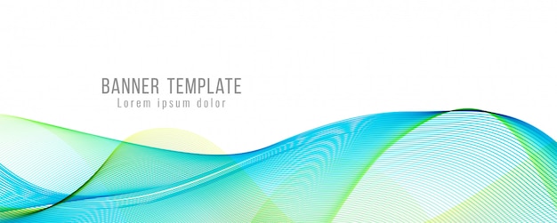 Abstract modern stylish wavy banner template