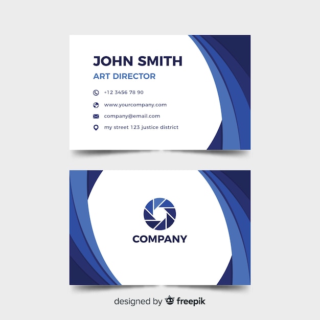 Abstract monochromatic business card template