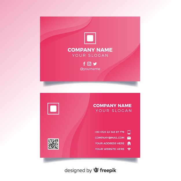 Abstract monochromatic business card template