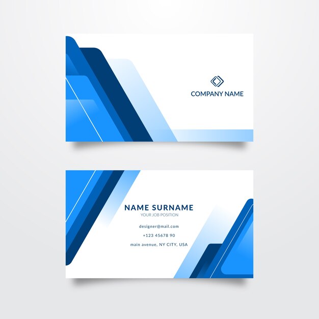 Abstract monochromatic business card template