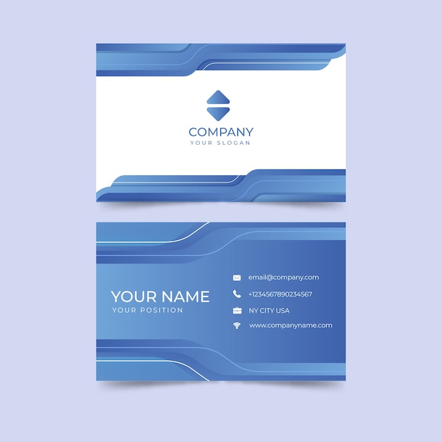 Abstract monochromatic business card template