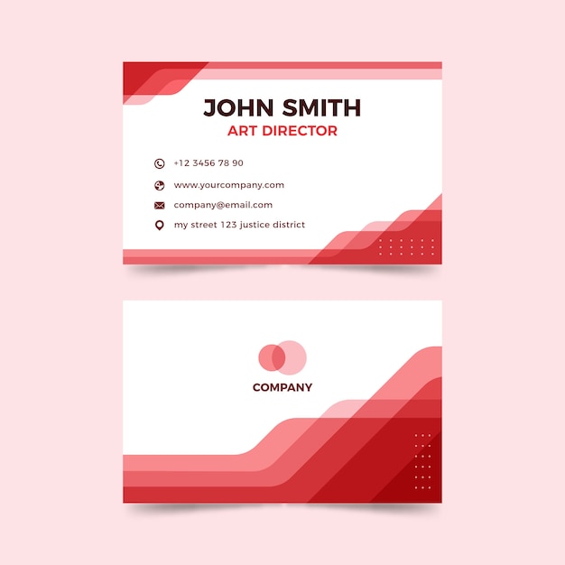 Abstract monochromatic business card template