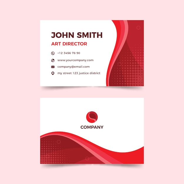 Abstract monochromatic business card template