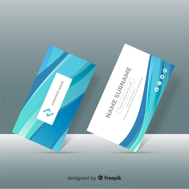 Abstract monochromatic business card template