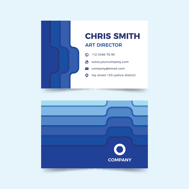 Abstract monochromatic business card template