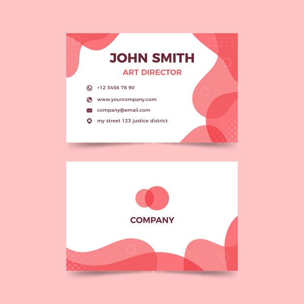 Abstract monochromatic business card template