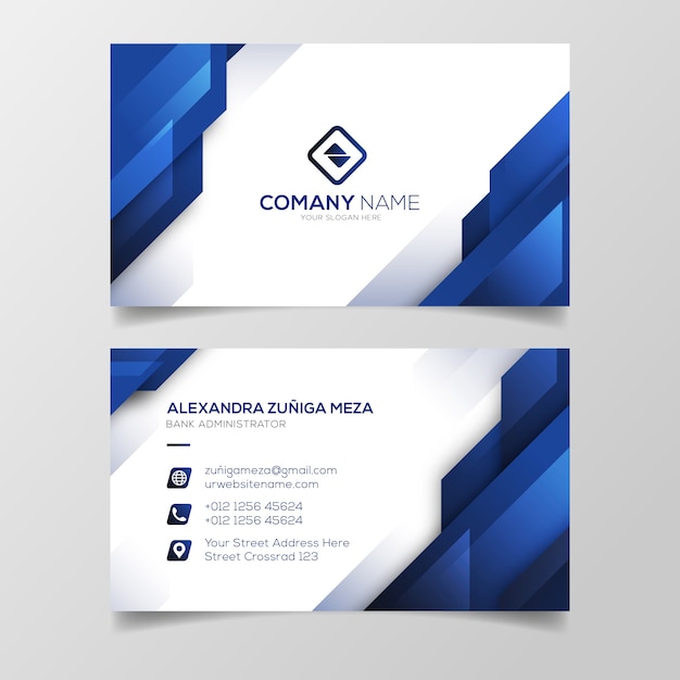 Abstract monochromatic business card template