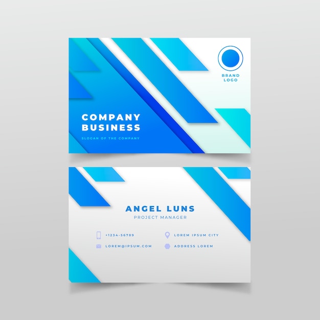 Abstract monochromatic business card template