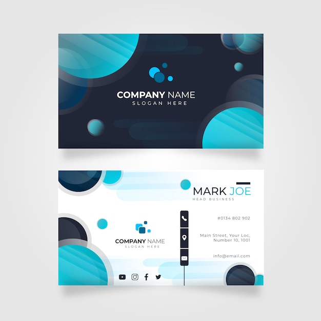 Abstract monochromatic business card template