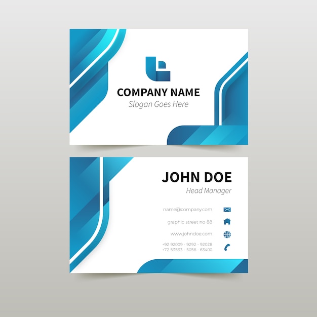 Abstract monochromatic business card template