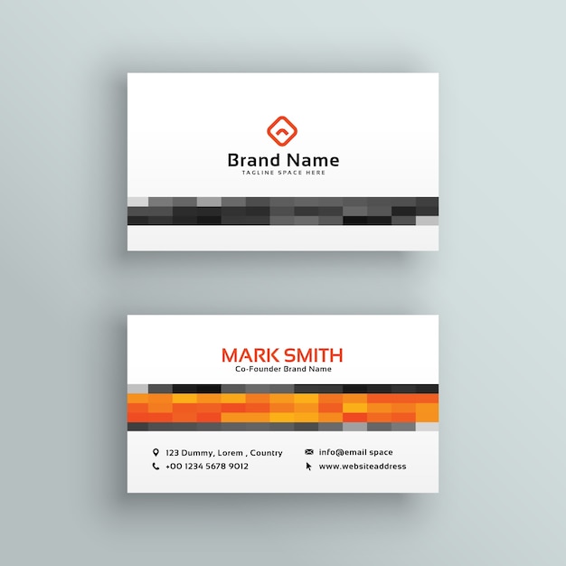 abstract mosaic style business card design