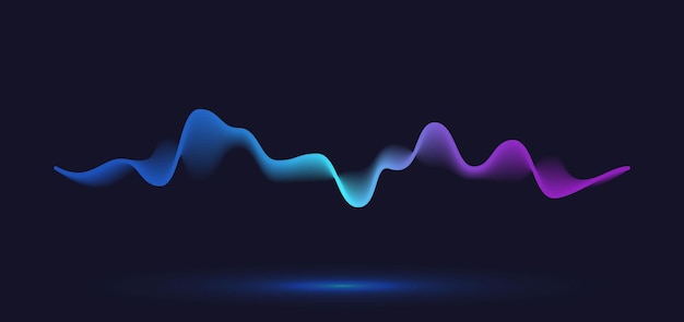 Free vector abstract motion wave line. gradient line background vector design.