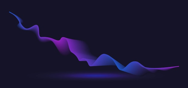 Free vector abstract motion wave line. gradient line background vector design.