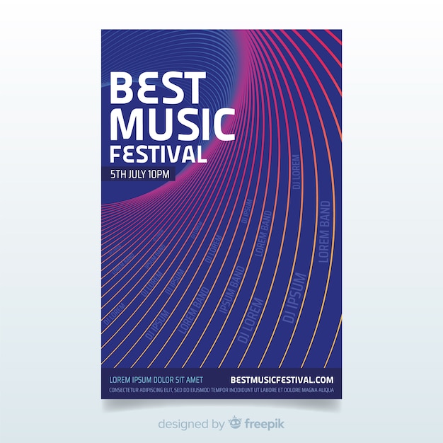 Abstract music festival poster