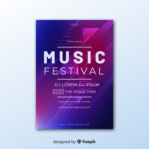 Abstract music festival poster