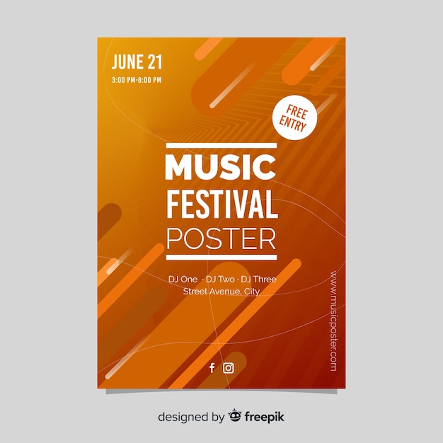 Abstract music festival poster